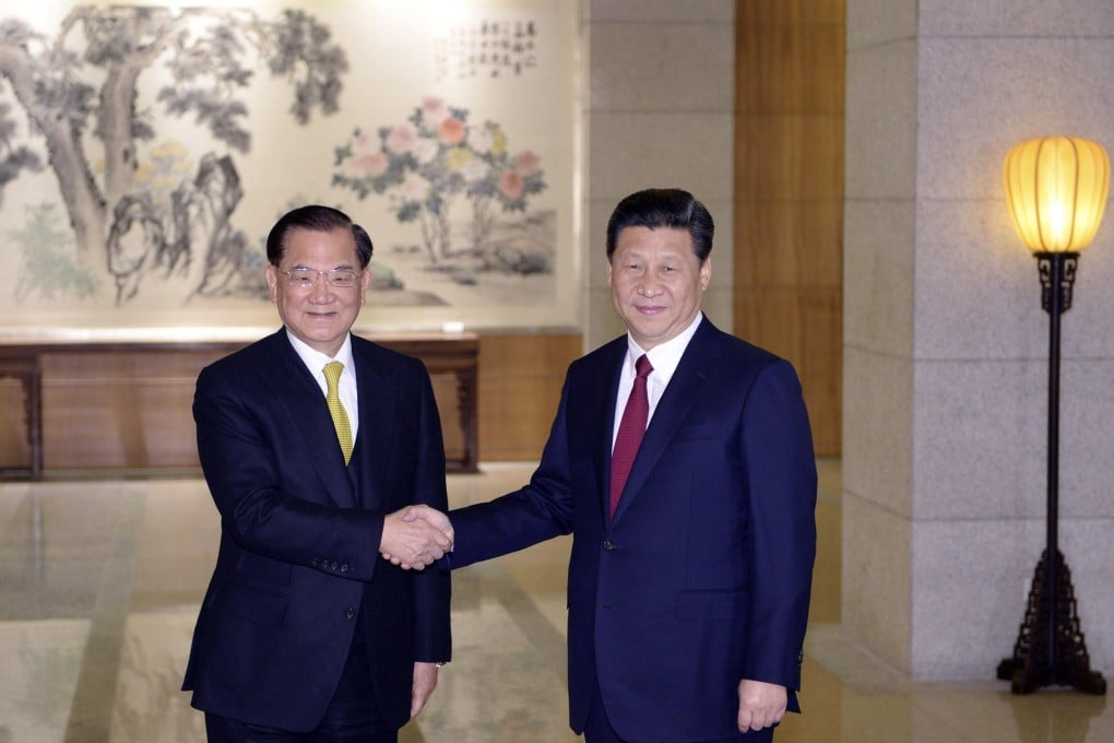 Lien Chan meets President Xi Jinping last month. Photo: AP