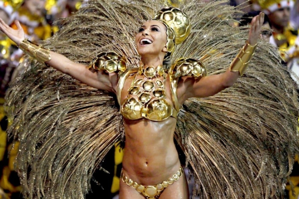 Revellers of the Grande Rio samba school participate in the annual Carnival parade in Rio de Janeiro's Sambadrome. Photo: Reuters