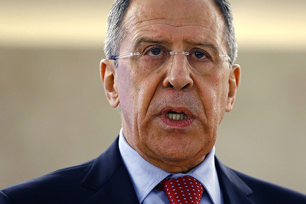 Russia's Foreign Minister Lavrov addresses the 25th session of the Human Rights Council at the United Nations in Geneva. Photo: Reuters