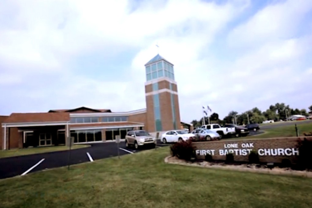 Lone Oak First Baptist Church. Photo: Screenshot via video