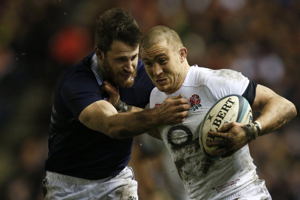 England’s Mike Brown (right) in action against Scotland last month. Photo: Reuters