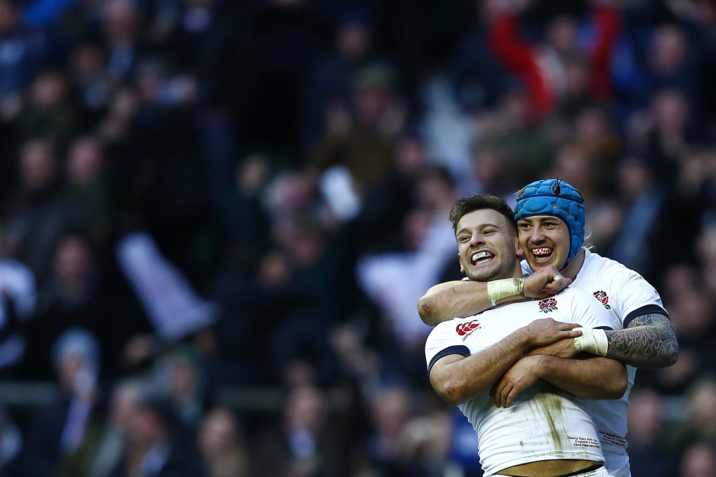England's Danny Care (left) celebrates with Jack Nowell after scoring a try against Ireland last month. Photo: Reuters