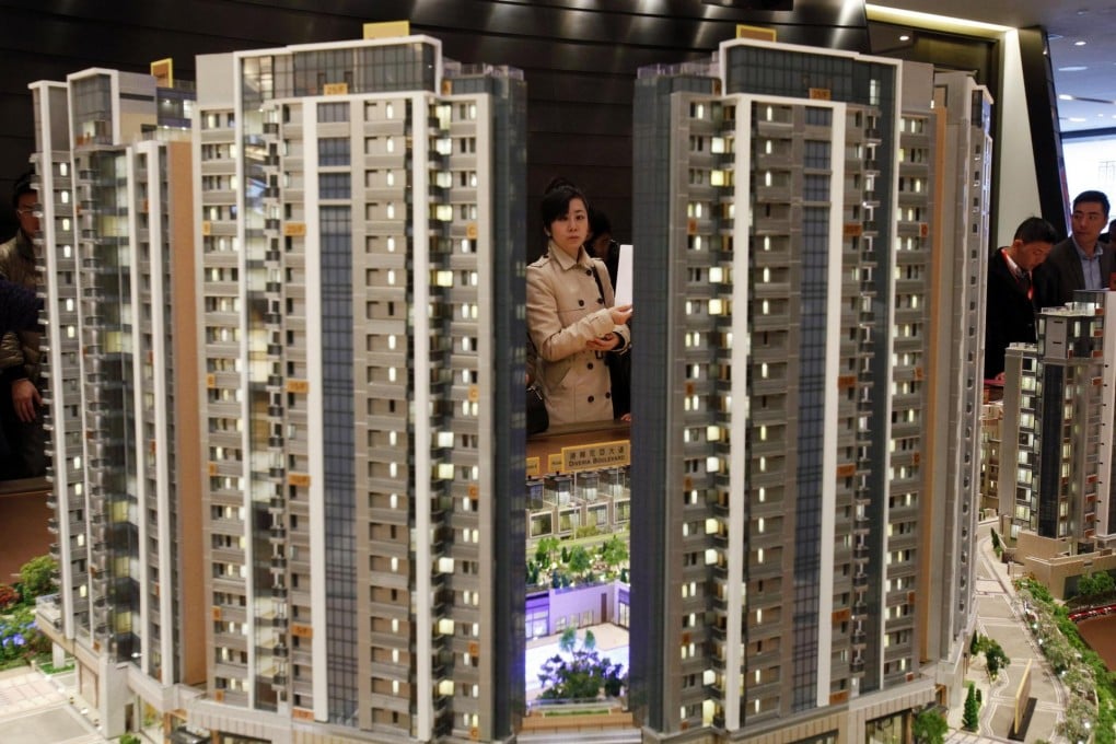 A model of the Riva development, of which recent sales of the flats were strong after Sun Hung Kai Properties cut prices. Photo: Reuters