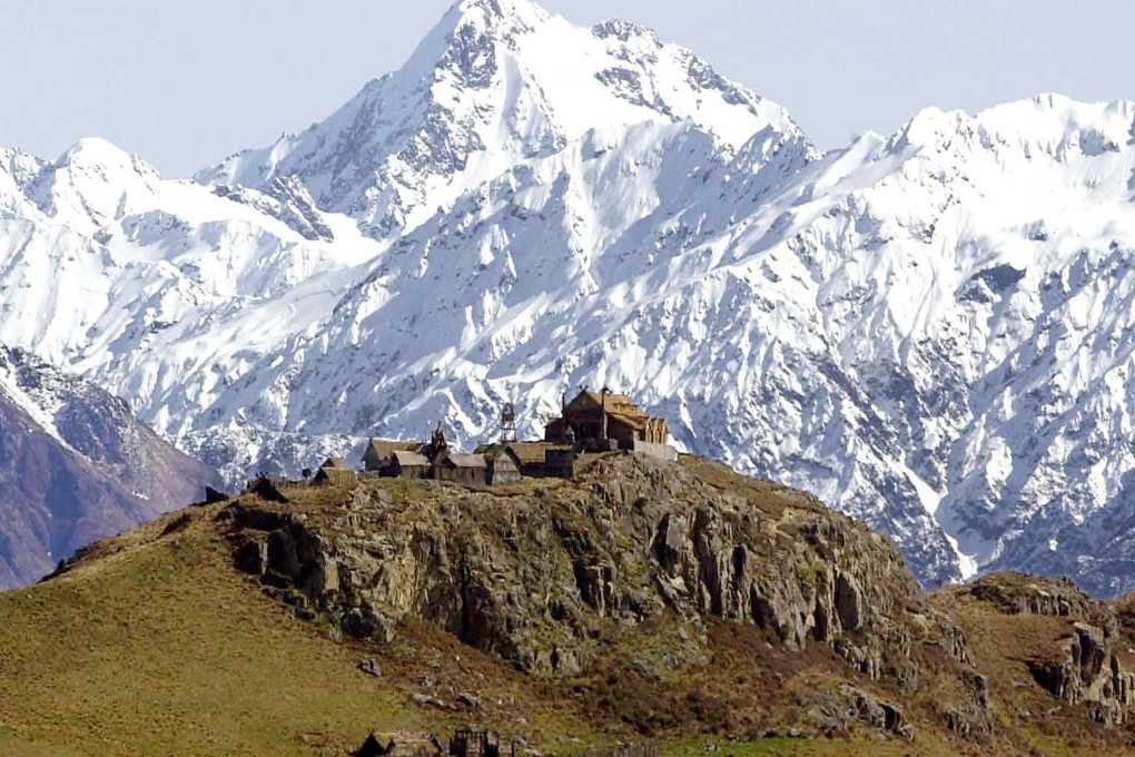A film set in front of Mt. Sommers on the upper reaches of the Rangitata river in South Canterbury, New Zealand. Photo: Reuters