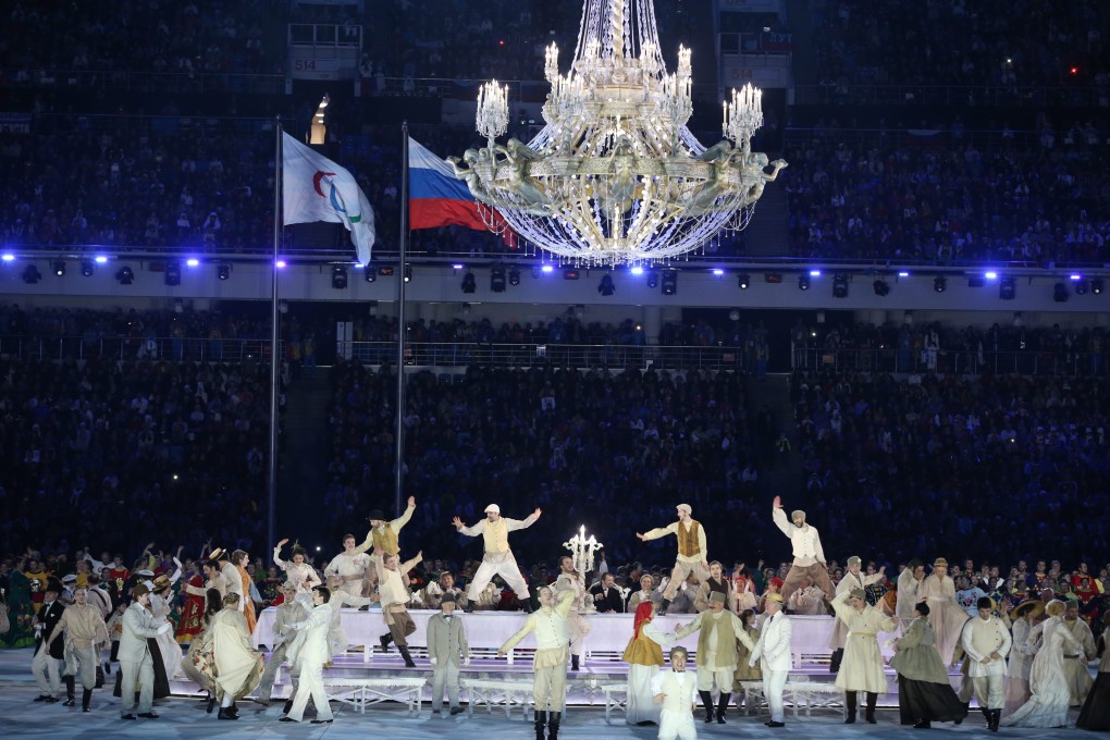 Dancers perform in the opening ceremony of the Winter Paralympics in Sochi. Photo: EPA