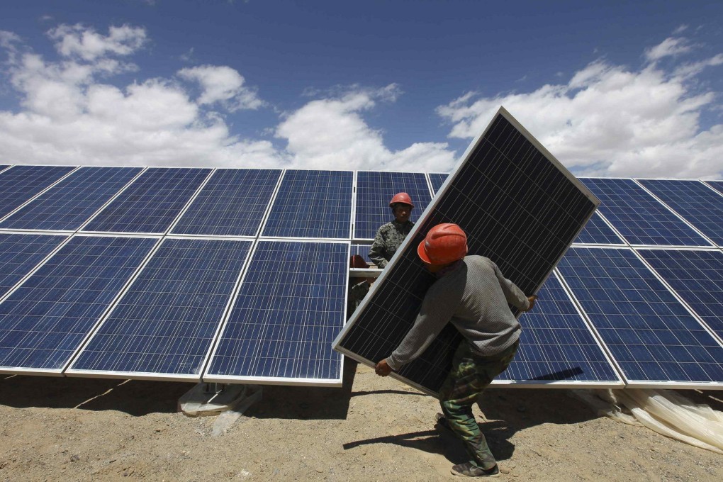 As uncompetitive players went out of business or were consolidated, the number of solar panel makers on the mainland fell by 40 per cent to 205 between 2010 and last year. Photo: Reuters