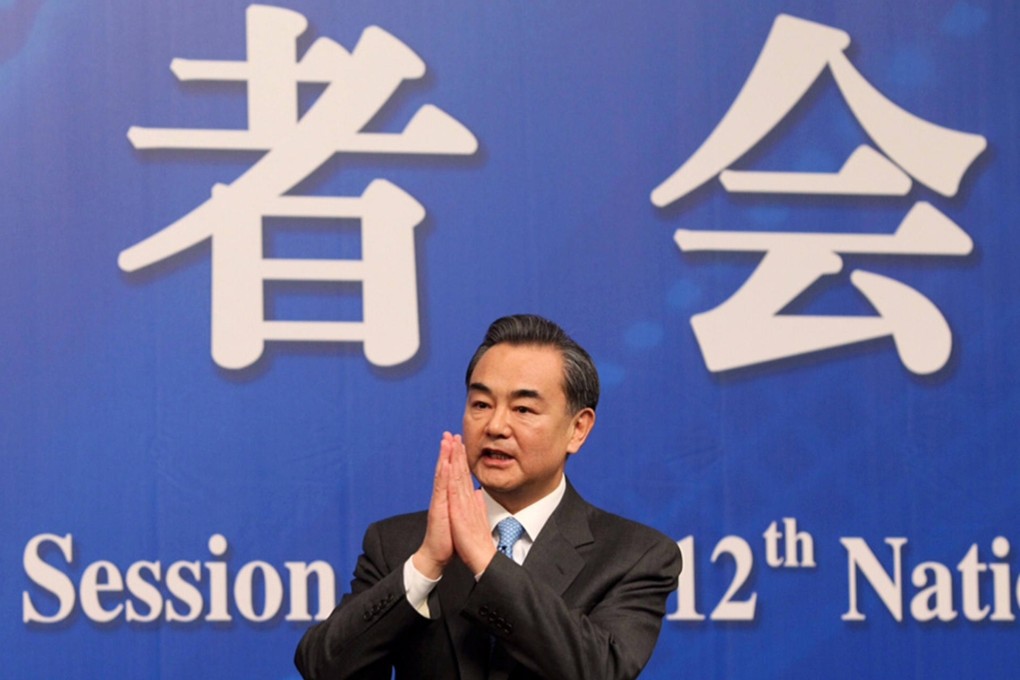 Wang Yi at the legislative meeting in Beijing. The foreign minister criticised what he called Japan's renewed militarism. Photo: Simon Song