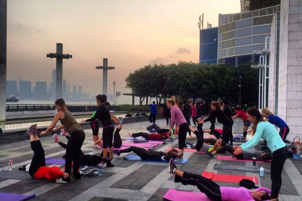 Bikini Fit girls are put through their paces in Sun Yat Sen Memorial park, Sheung Wan