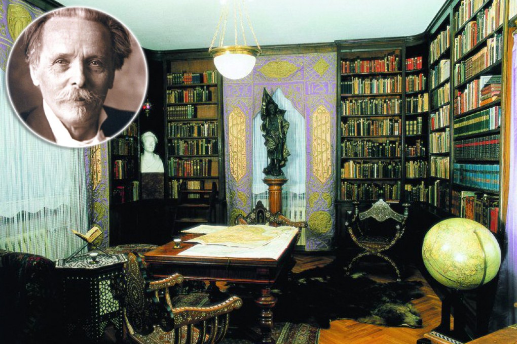 Novelist Karl May (inset) and the interior of Karl May Museum in Radebeul, near Dresden. Photos: Facebook of Karl May Museum