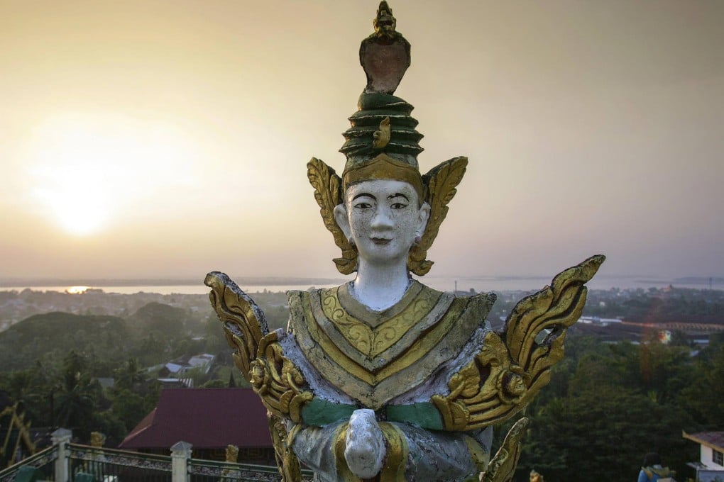 A statue at the Kyaik Thanlan temple complex, in Mawlamyine.