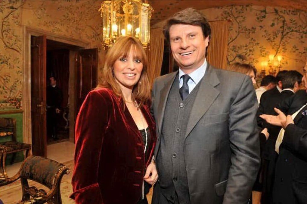 Alessandra Mussolini and her husband Mauro Floriani.