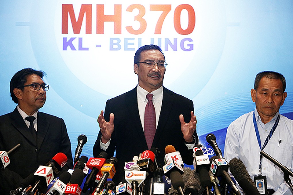 Malaysia's acting Transport Minister Tun Hussein speaks at Kuala Lumpur International Airport. Photo: Reuters