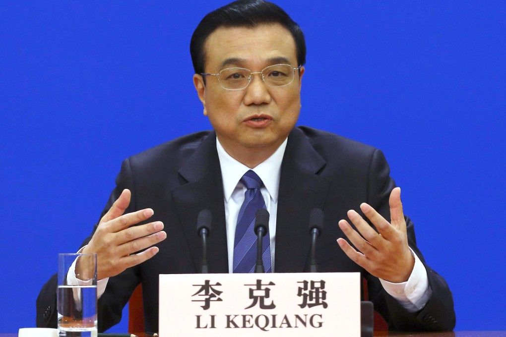 China's Premier Li Keqiang played down the prospect of immediate intervention to stem a further slowdown. Photo: EPA
