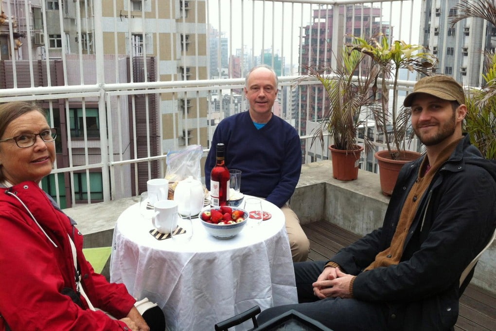 Nils Horner (centre) with Per Liljas and Per's mother-in-law Eva Elinder. Photo: SCMP
