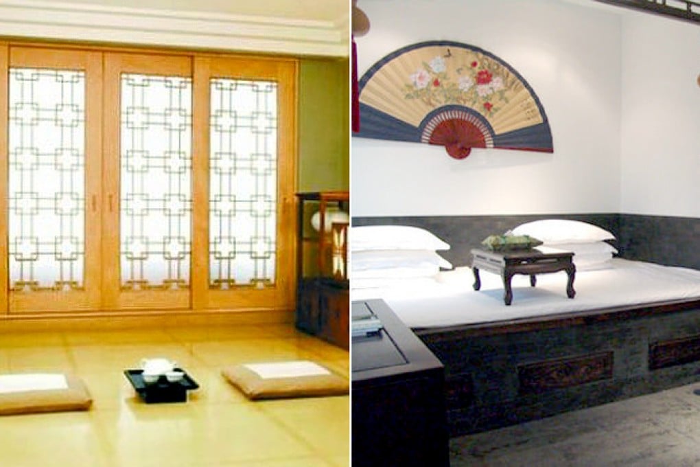 A composite photo comparing ondol (left) and kang.