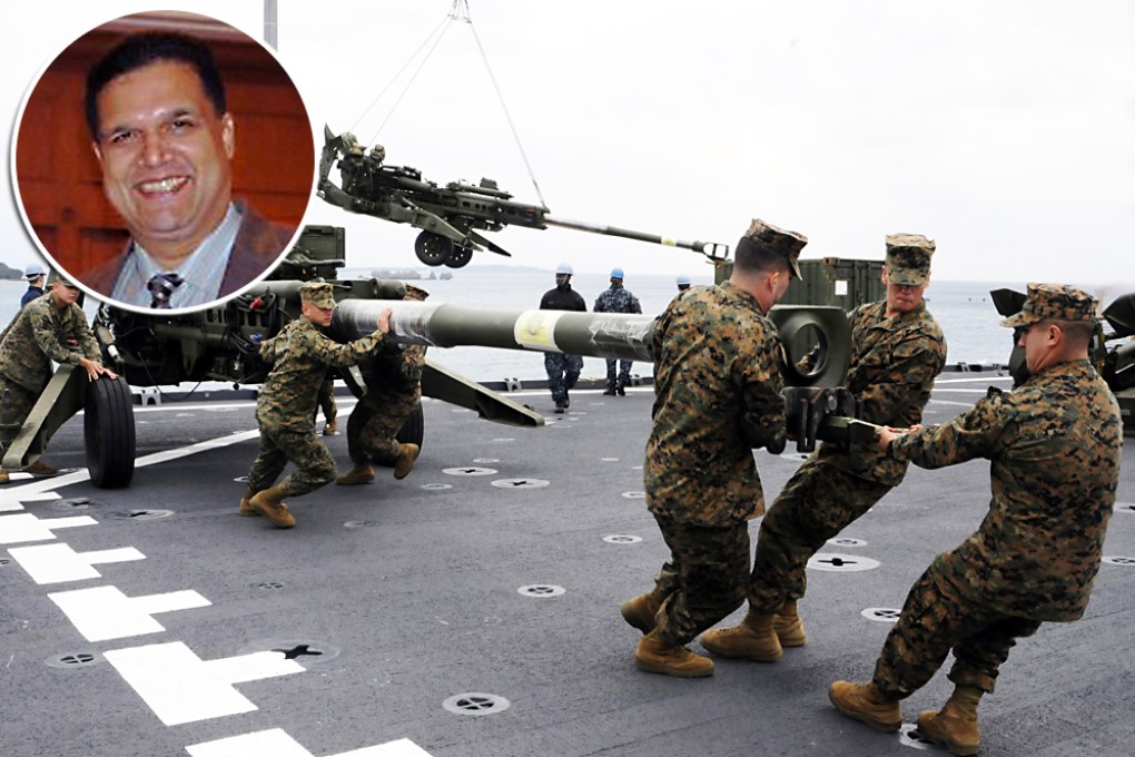 Alex Wisidagama and Leonard Glenn Francis (inset), the cousin of Wisidagama were arrested last year in San Diego by military investigators who said Francis offered holidays and prostitutes to naval officers in exchange for information and advice. Photos: AP, screenshot via Facebook