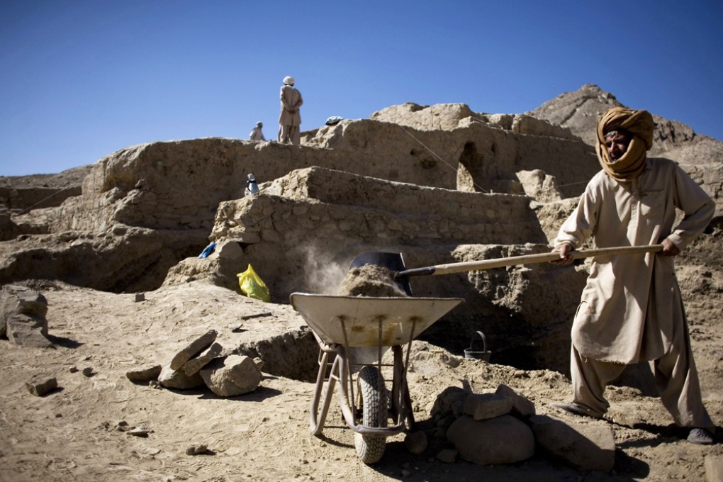 A mining site in in Mes Aynak, south of Kabul, Afghanistan. Afghanistan's vast mineral wealth is no secret. Photo: AP