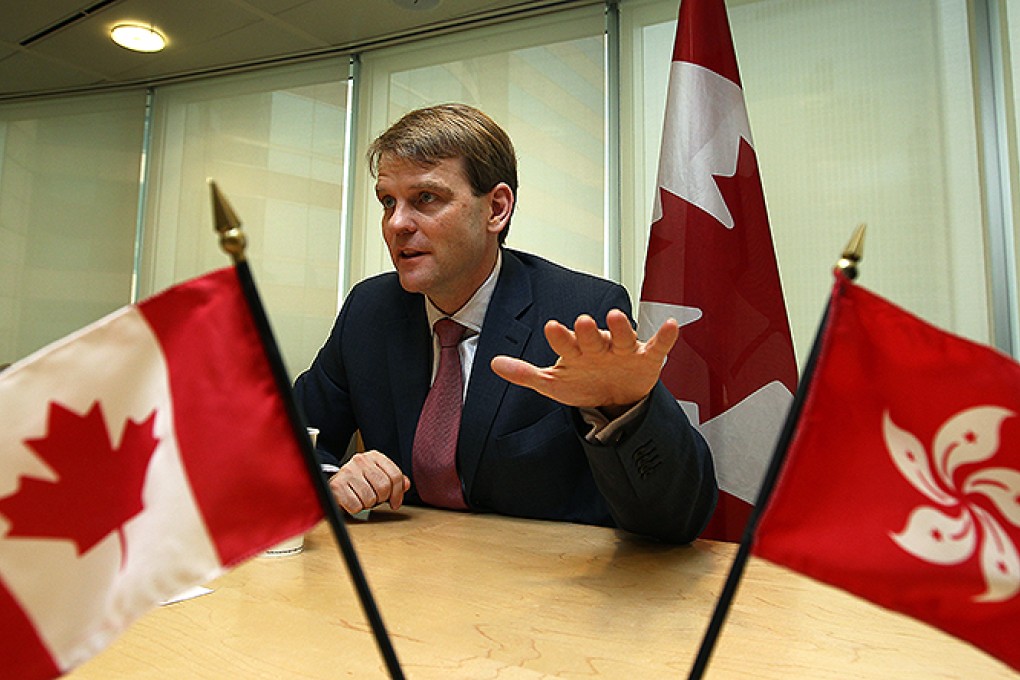 Chris Alexander, Canadian Minister for Citizenship and Immigration, speaks at the Canadian Consulate in Central. Photo: Jonathan Wong