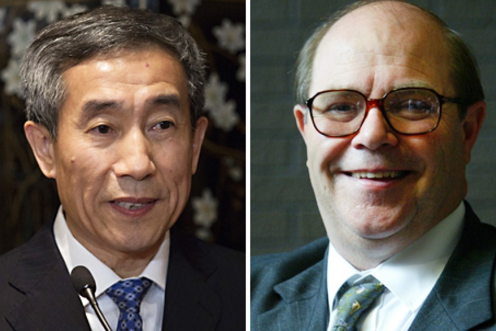 Beijing legal chief Li Fei (left) and Christopher Forsyth. Photos: SCMP