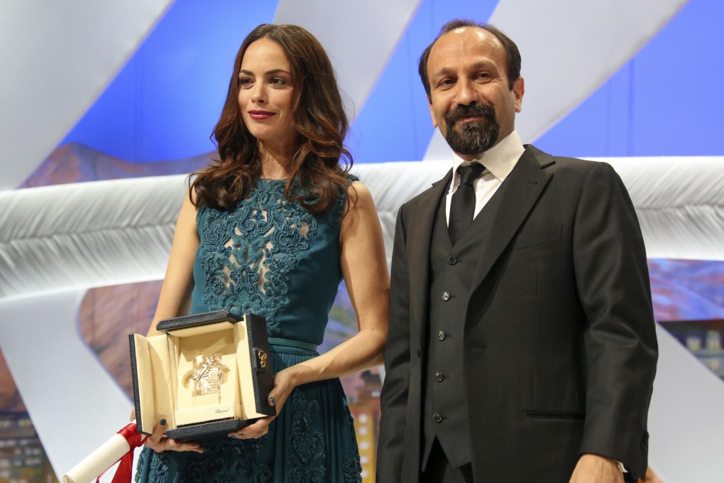 Asghar Farhadi and actress Bérénice Bejo at the Cannes Film Festival. Photo: Corbis