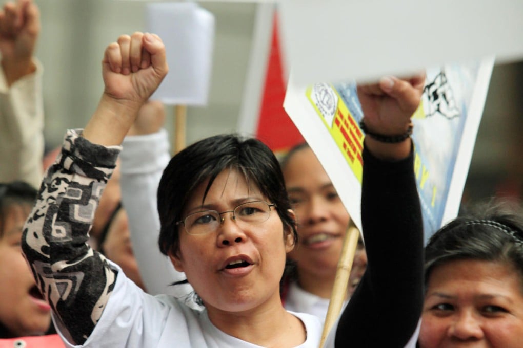 A demonstration against abuse of helpers. Photo: Edmond So