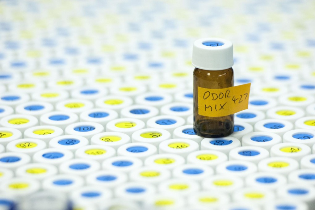 These vials of odours were among the hundreds that Rockefeller University researchers used to measure the volunteers' ability to distinguish between scents. Photo: Reuters