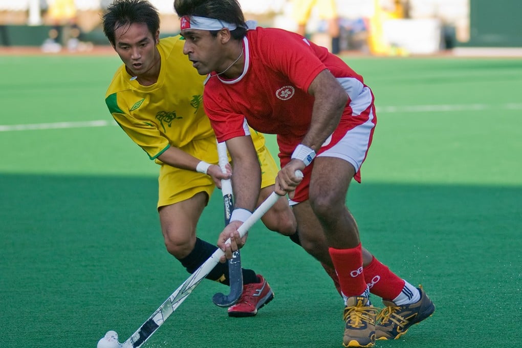 Arif Ali marked his 100th international for Hong Kong by scoring twice against Taiwan, but it was not enough. Photo: Arif Ali