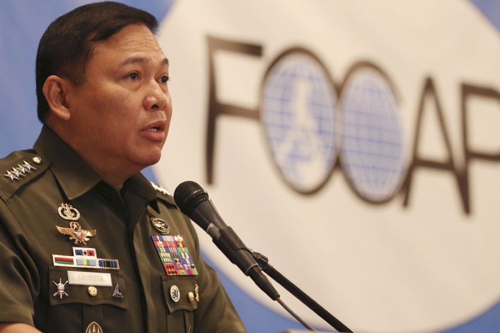Philippine military chief of staff General Emmanuel Bautista