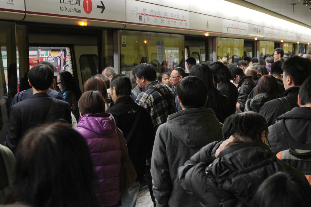 Admiralty station during the rush hour. Photo: Thomas Yau