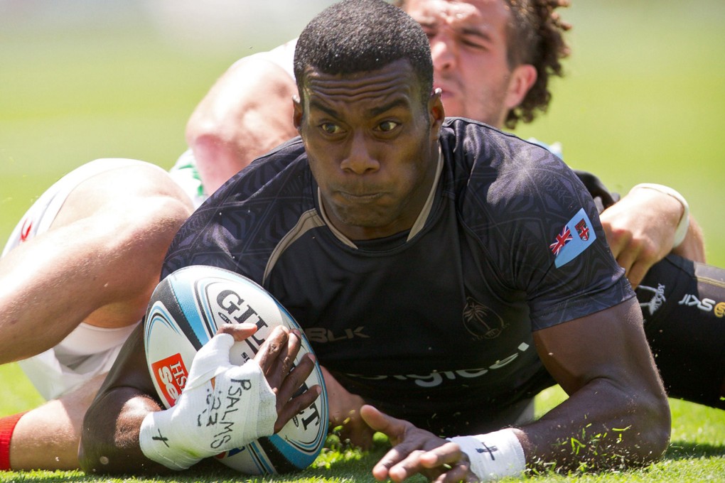 Ilai Tinai’s tip-tackle in the 2013 Hong Kong Sevens Cup final sparked a controversy that embroiled new Hong Kong national referee development manager Hugh Watkins. Photo AFP