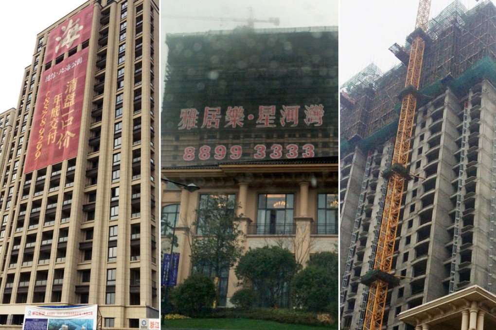 Unsold inventory has led to a price wars with reductions at (from left) North Sea Park in Hangzhou, and in Changzhou at Star River and Great Town. Photos: Sandy Li