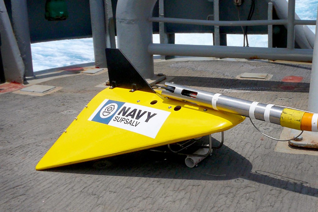 The Towed Pinger Locator (TPL) 25 System is used for locating emergency relocation pingers on downed Navy and commercial aircraft at a maximum depth of 20,000 feet (6,000 metres). Photo: AFP