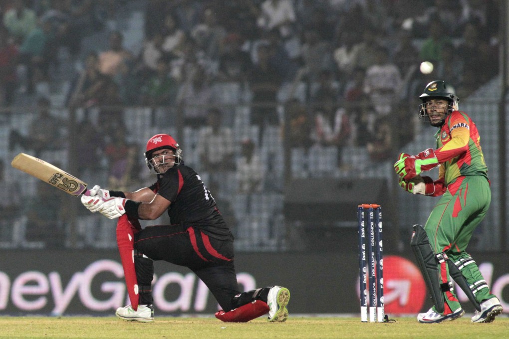 Munir Dar's gutsy innings lifted Hong Kong to an historic win over Bangladesh at the World Twenty20. Photo: AP