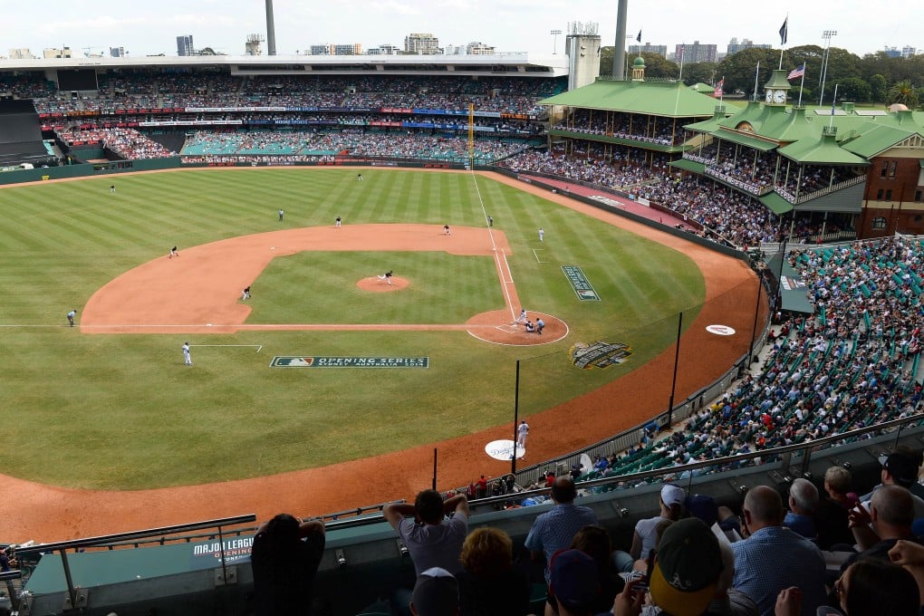 The grandstands at the Sydney Cricket Ground offered a stunning vista with Victorian architecture dating back to the mid-1800s framing a baseball diamond. The Los Angeles Dodgers took on the Arizona Diamondbacks there to launch the new MLB season. Photo: AFP