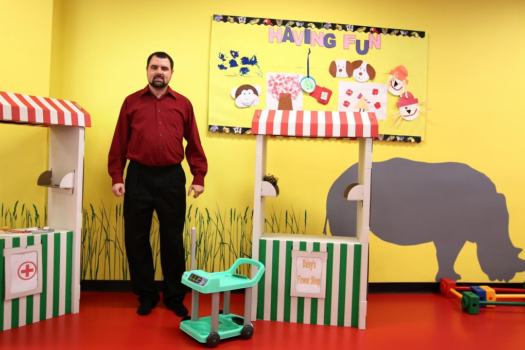 Safari Kid's Northeast Asian regional head Jared Dubbs says the school sorts pupils based on their abilities, not ages. Photo: Jonathan Wong