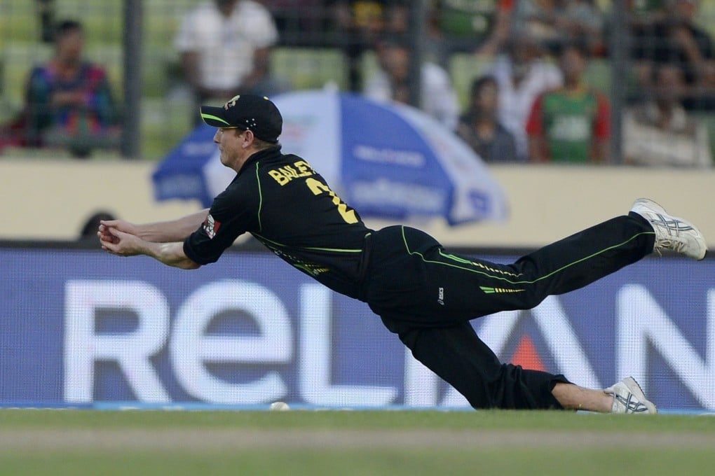 Australian captain George Bailey attempts a catch during the ICC World Twenty20. Photo: AFP