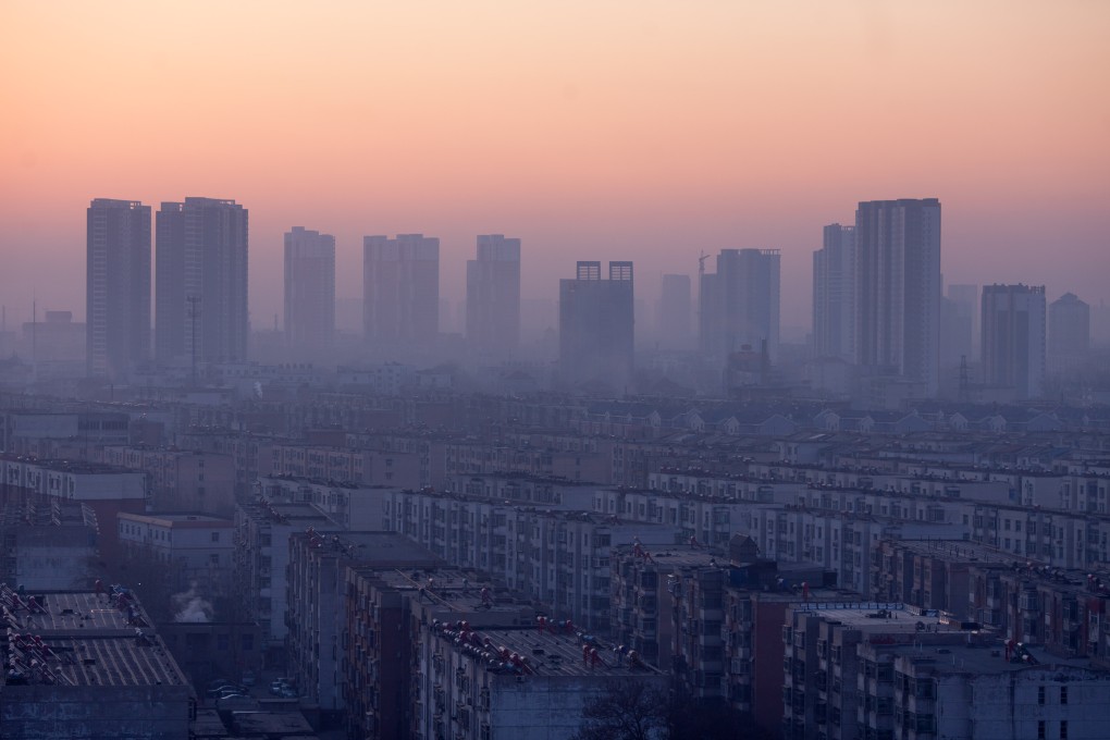 A general view shows the skyline of Baoding, Hebei province, some 150 km south of Beijing. Photo: AFP