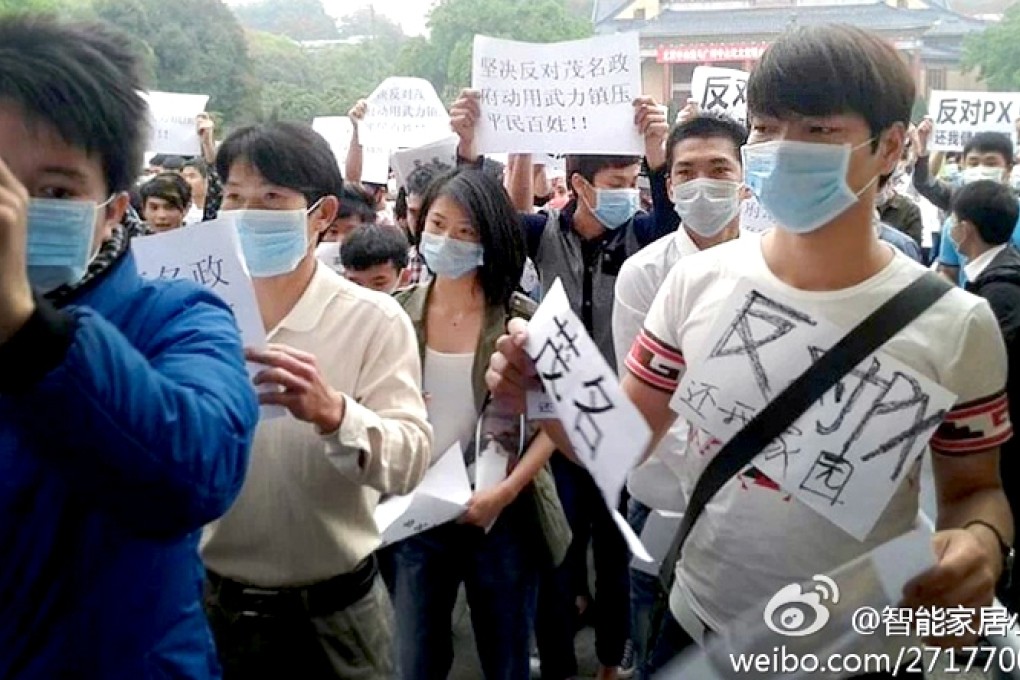 Protests against the plant continued on Tuesday despite official's offer to shelve the proposal. SCMP Pictures