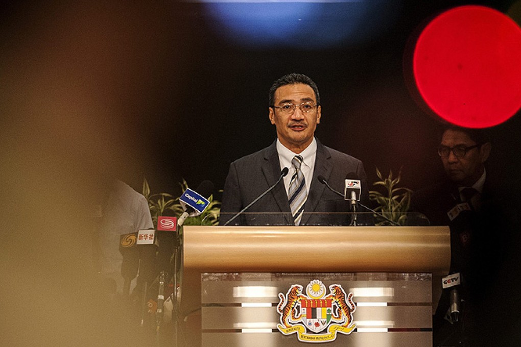 Malaysia's Transport and Defence Minister Hishammuddin Hussein speaks during a press briefing on Flight MH370. Photo: EPA