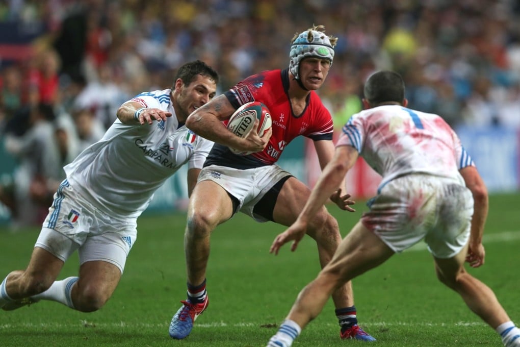 Raef Morrison made his Hong Kong Sevens debut last weekend and will be wearing his national team colours again on Monday in the IRB Junior World Trophy at Hong Kong Football Club. Photo: Nora Tam