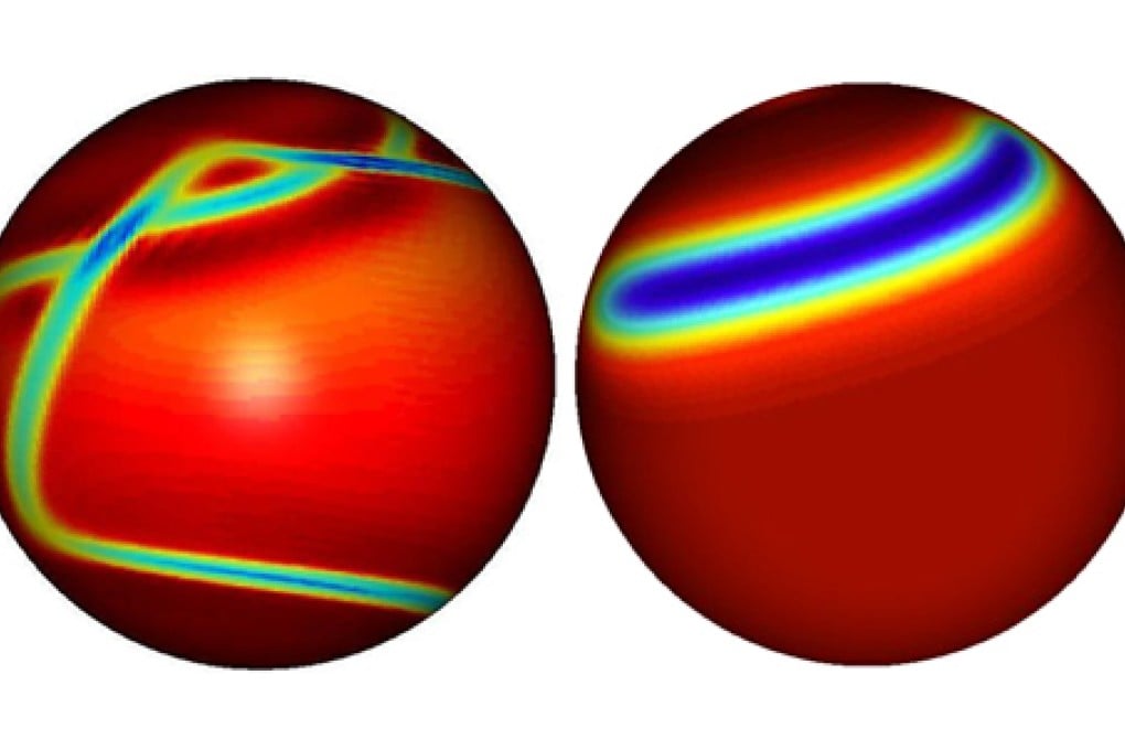 A simulation shows how plate-tectonic boundaries emerged because of inherited damage following a shift in plate-tectonic driving forces. Photo: David Bercovici