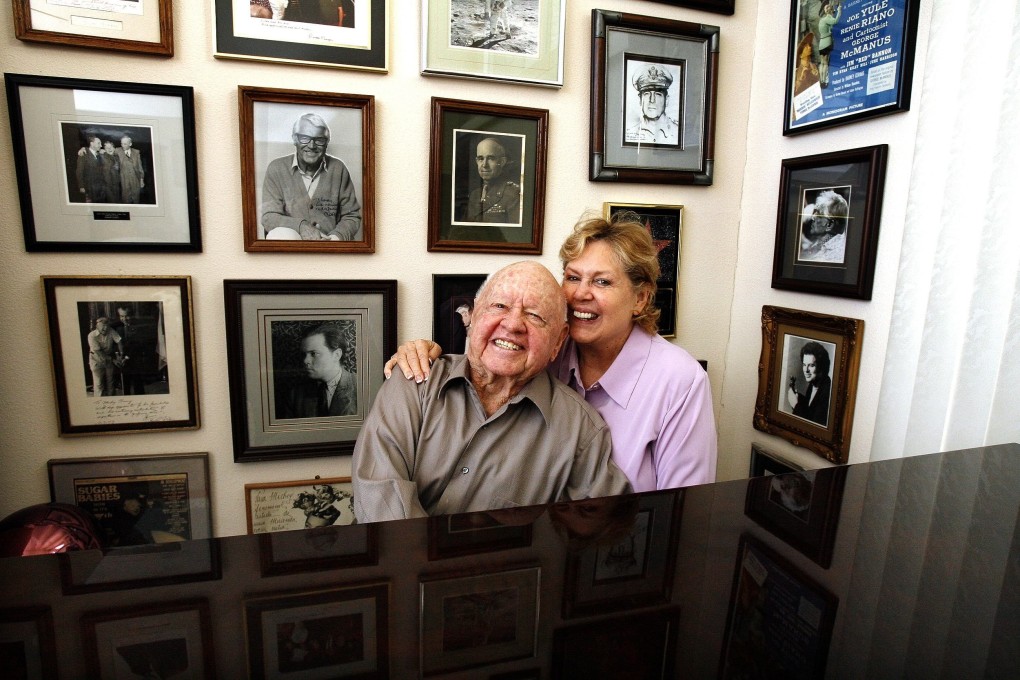 American filmstar Mickey Rooney, who has died aged 93. with his eighth and final wife, Jan Chamberlin, in 2007. Photo: Reuters