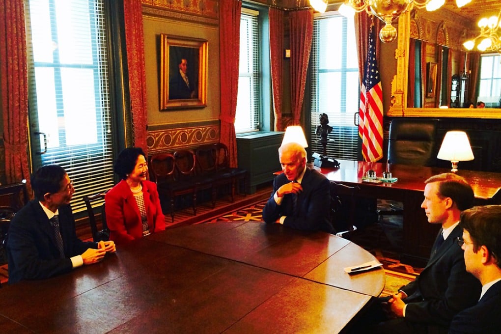 US Vice President Joe Biden meets Anson Chan and Martin Lee at the White House.