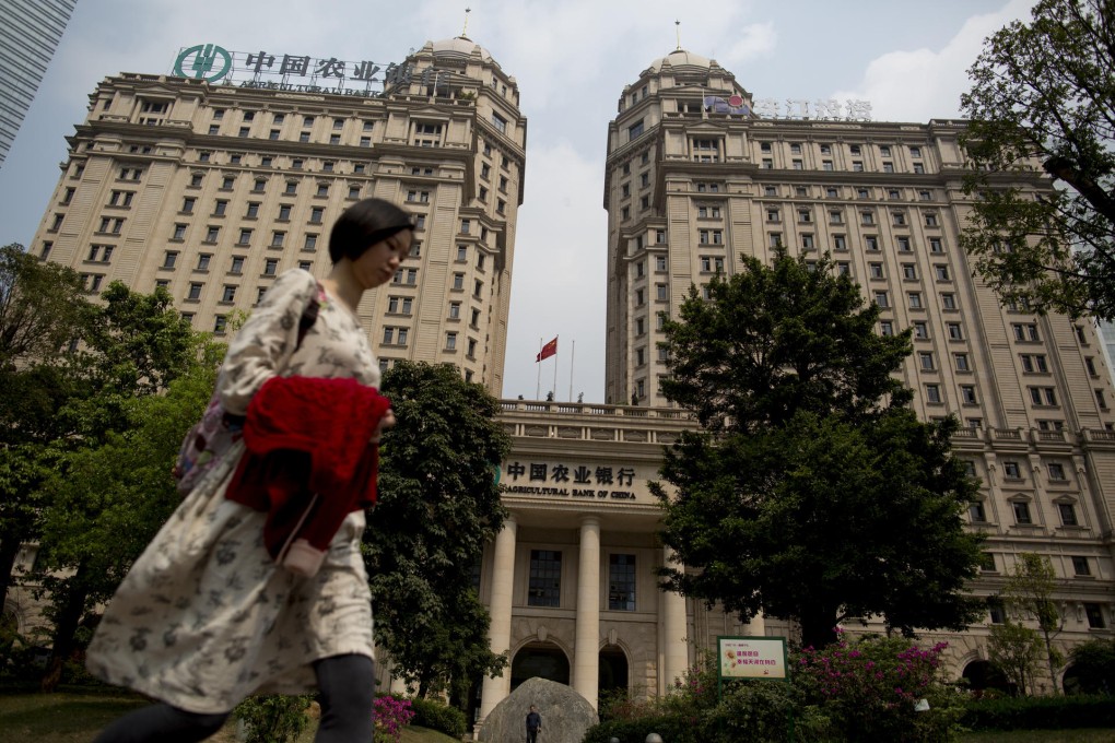 Agricultural Bank's warning on property lending risks came after the collapse of developer Zhejiang Xingrun Real Estate. Photo: Bloomberg