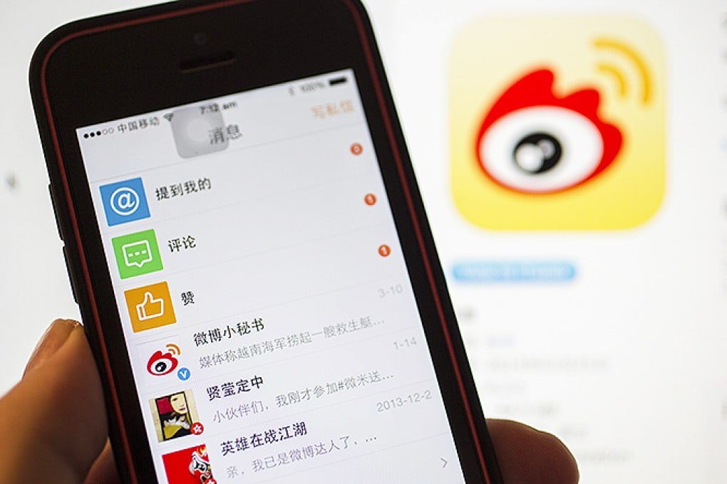 Weibo is aiming for a valuation of US$3.9 billion. Photo: EPA