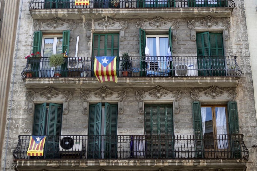 Separatist flags in Barcelona.