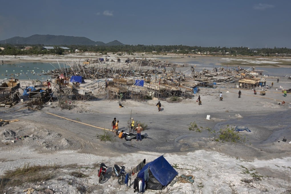 Mining operations on the outskirts of Sungai Liat, on Bangka Island, Indonesia.