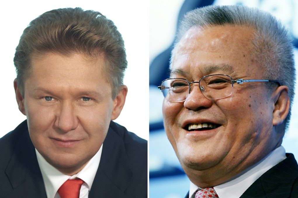Gazprom CEO Alexey Miller (left) met China National Petroleum Corp chairman Zhou Jiping in Beijing on Wednesday to discuss the terms of the gas deal. Photos: Gazprom, Dickson Lee
