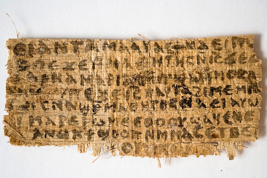 The papyrus fragment, which could have been written as early as the second century.Photo: Reuters