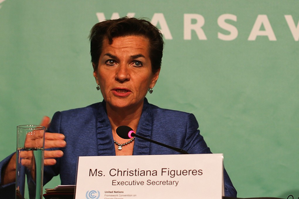 UN Framework Convention on Climate Change Executive Secretary Christiana Figueres in this file image from November 2013. Photo: Xinhua